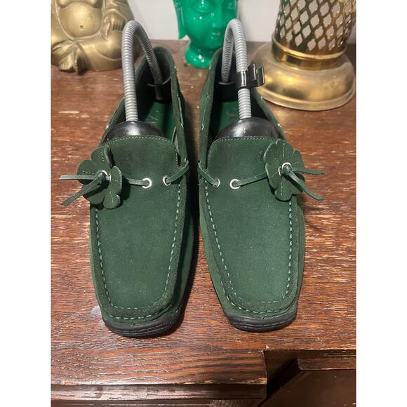 Sam & Libby Preppy Green Suede Casual Moccasins  Loafers 8 - Picture 4 of 14
